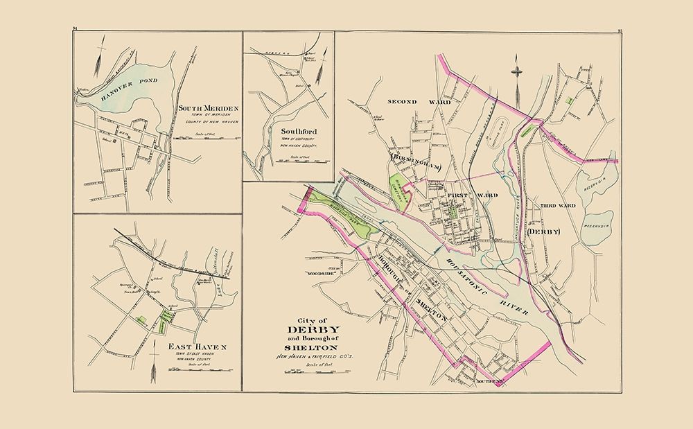 Derby City, Shelton Connecticut - Hurd 1893