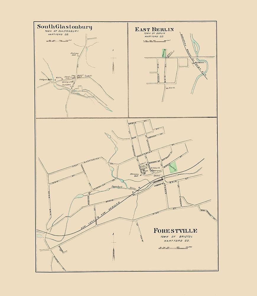 Forestville, Glastonbury, Berlin Connecticut 1893