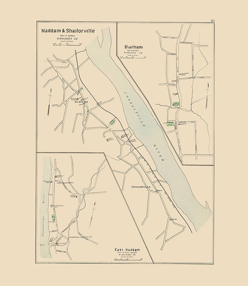 Haddam, Shailorville Connecticut - Hurd 1893