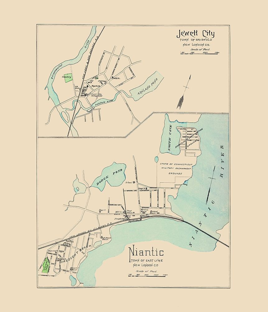 Jewett City, Niantic Connecticut - Hurd 1893