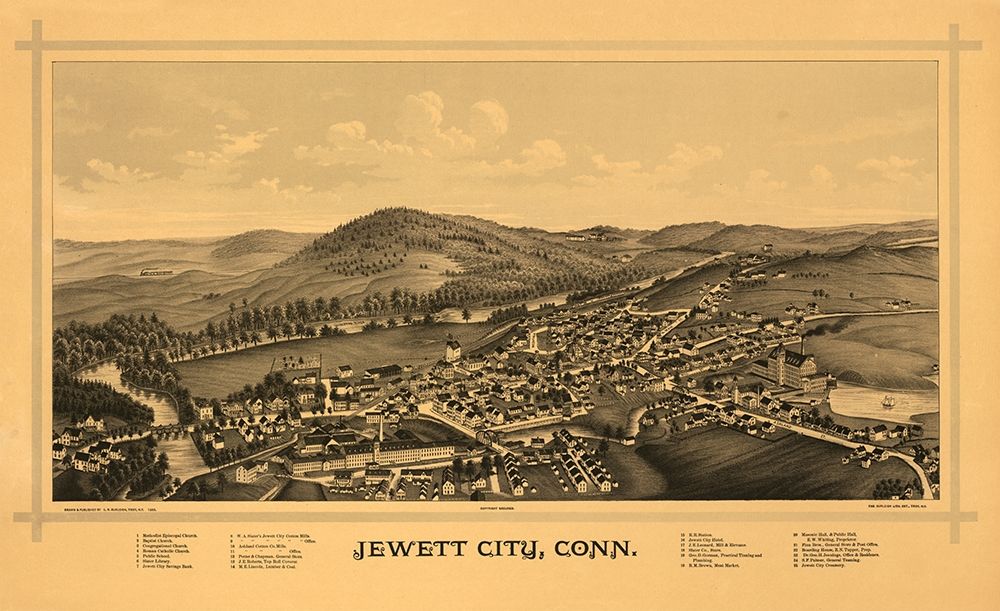 Jewett City Connecticut - Burleigh 1889