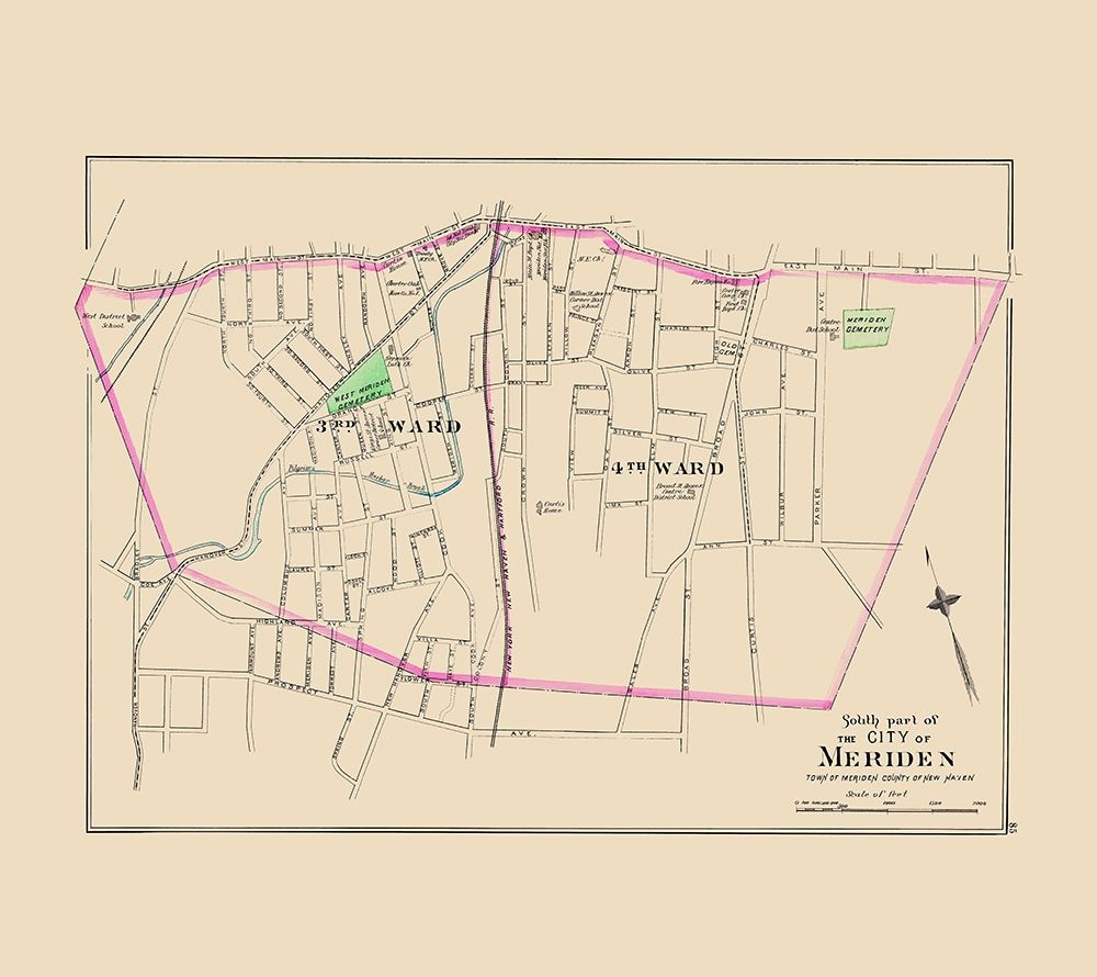 Meriden Connecticut South Part - Hurd 1893