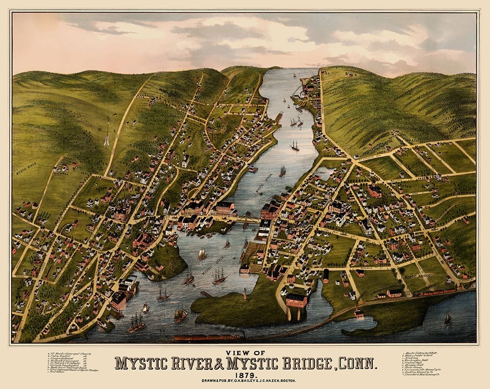 Mystic River Mystic Bridge Connecticut
