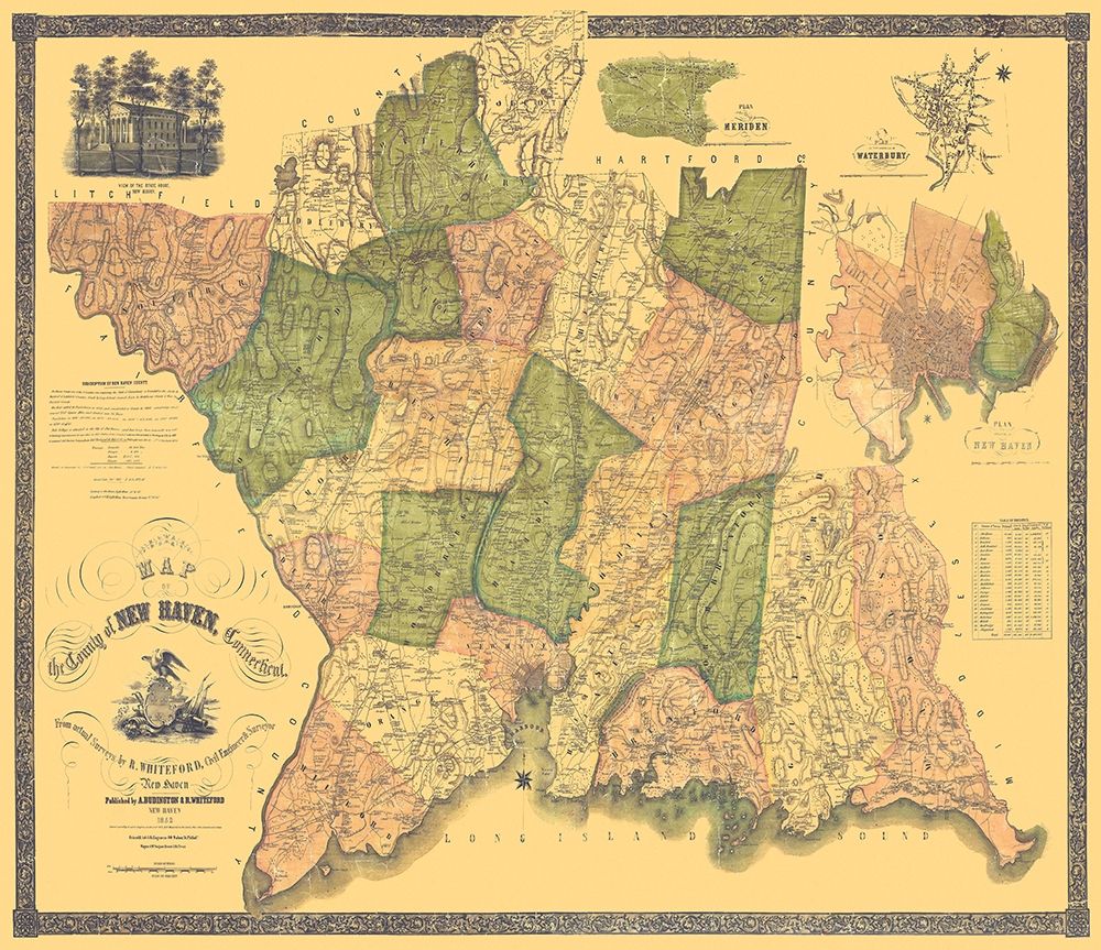 New Haven Connecticut Landowner - Whiteford 1852