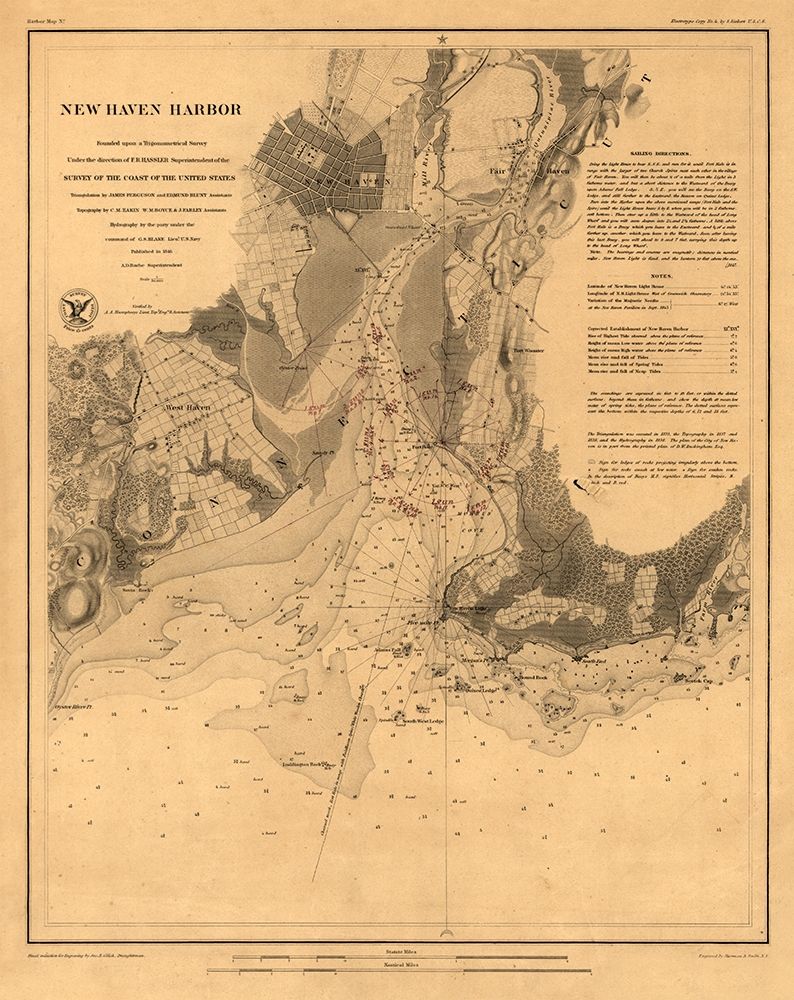 New Haven Connecticut - Hassler 1860
