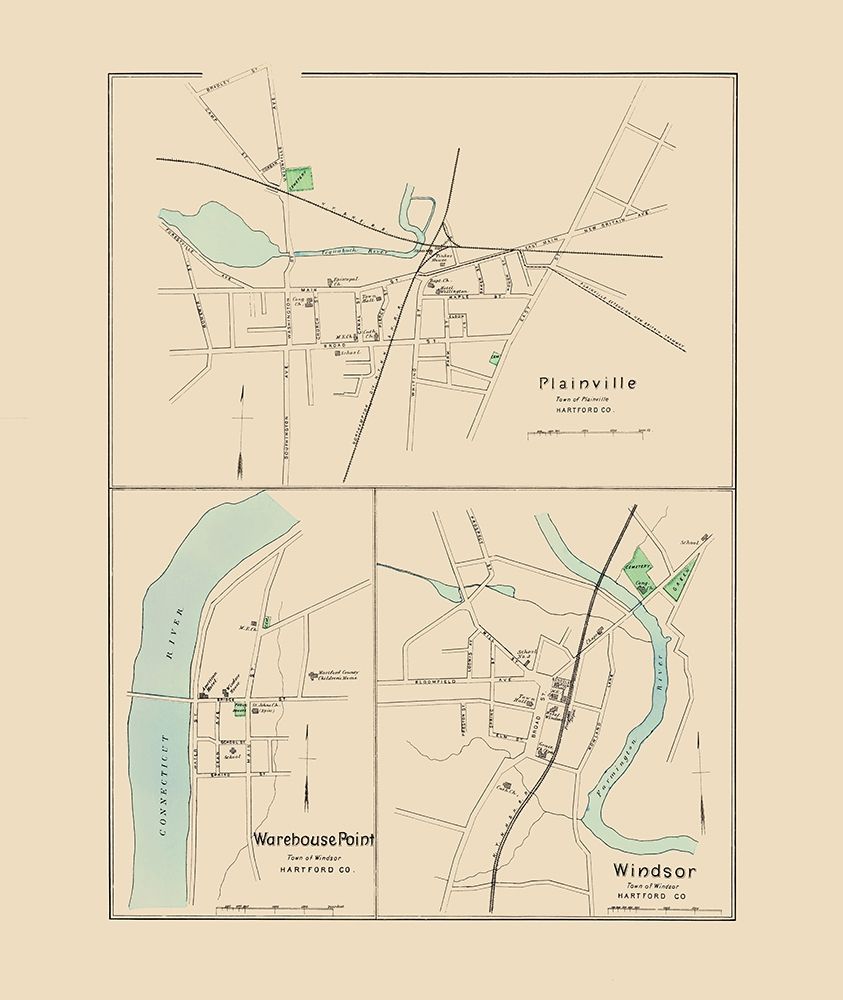 Plainville, Warehouse Point, Windsor Connecticut