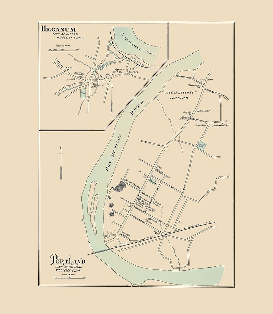 Portland, Higganum Connecticut - Hurd 1893