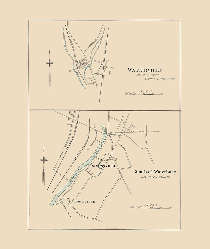 South of Waterbury Connecticut - Hurd 1893