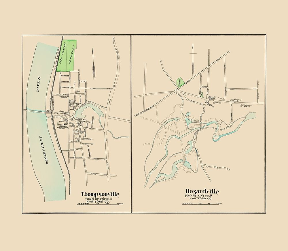Thompsonville, Hazardville Connecticut - Hurd 1893