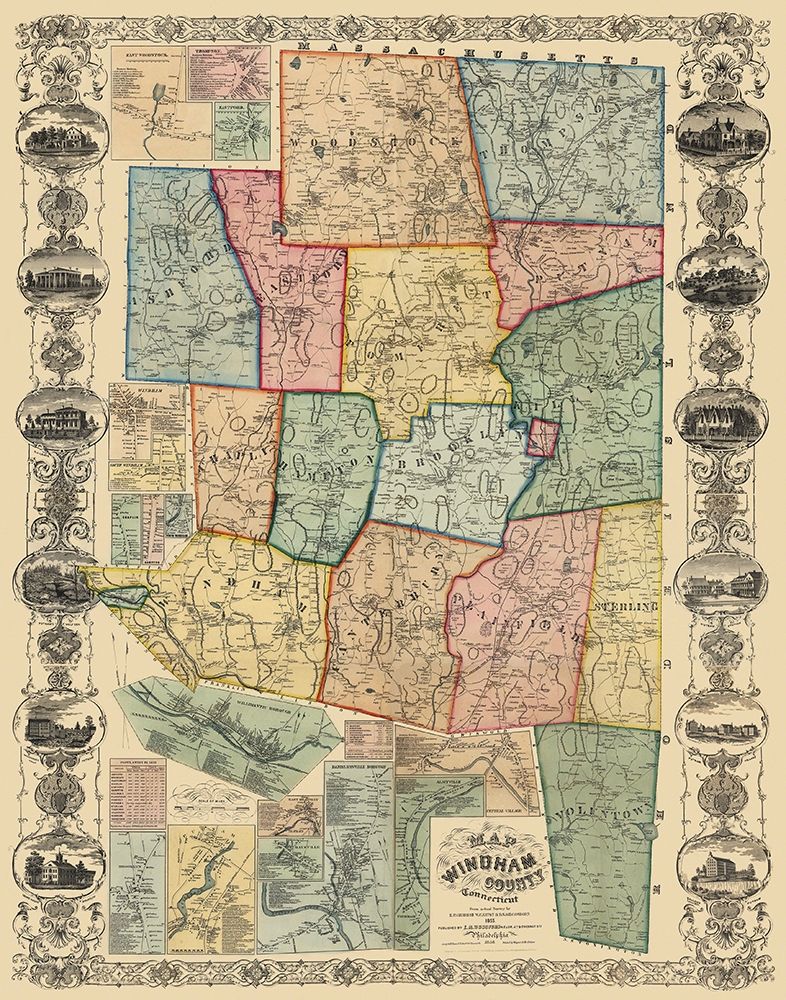 Windham Connecticut Landowner - Woodford 1855