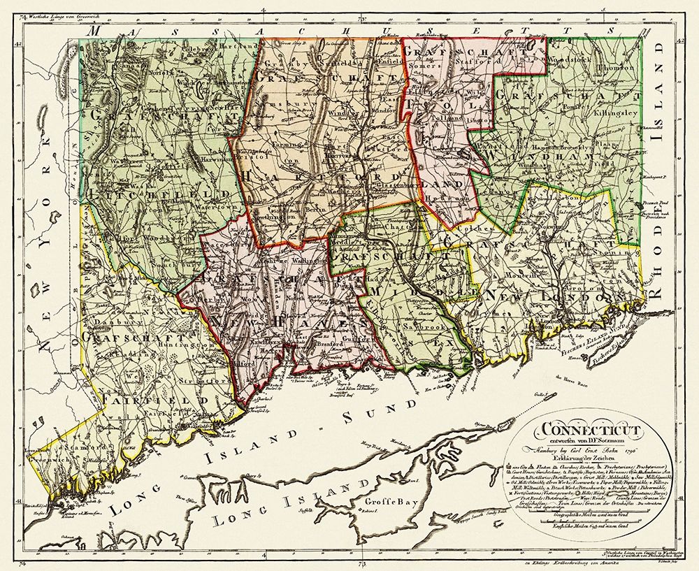 Connecticut - Sotzmann 1796