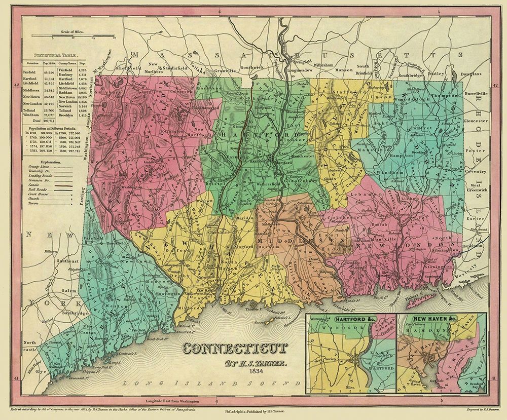 Connecticut - Tanner 1834