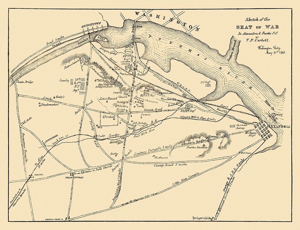 Alexandria Virginia  Seat of War  - Corbett 1861