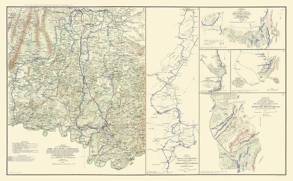 Atlanta Campaign Georgia Civil War - Bien 1864