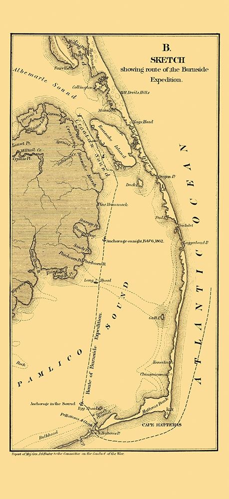 Burnside Expedition Route North Carolina