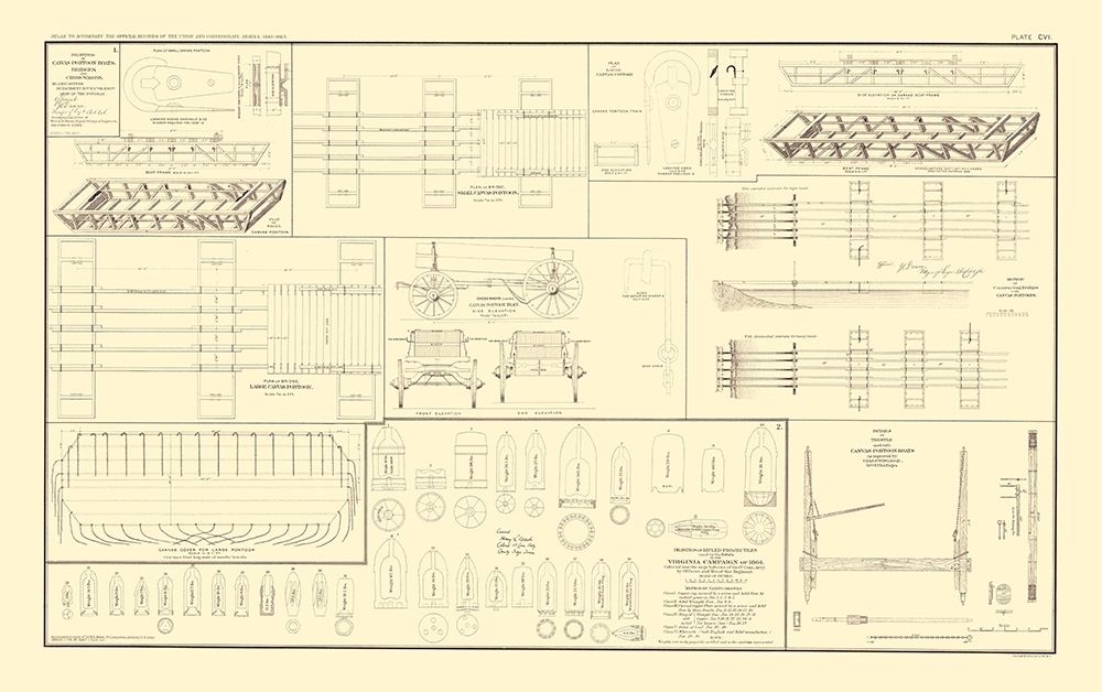Pontoon Boats Bridges Chess Wagons - Bien 1895
