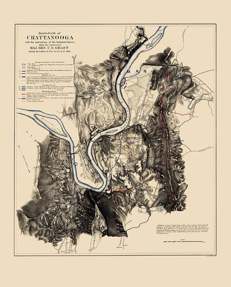 Battlefield of Chattanooga - Smith 1863