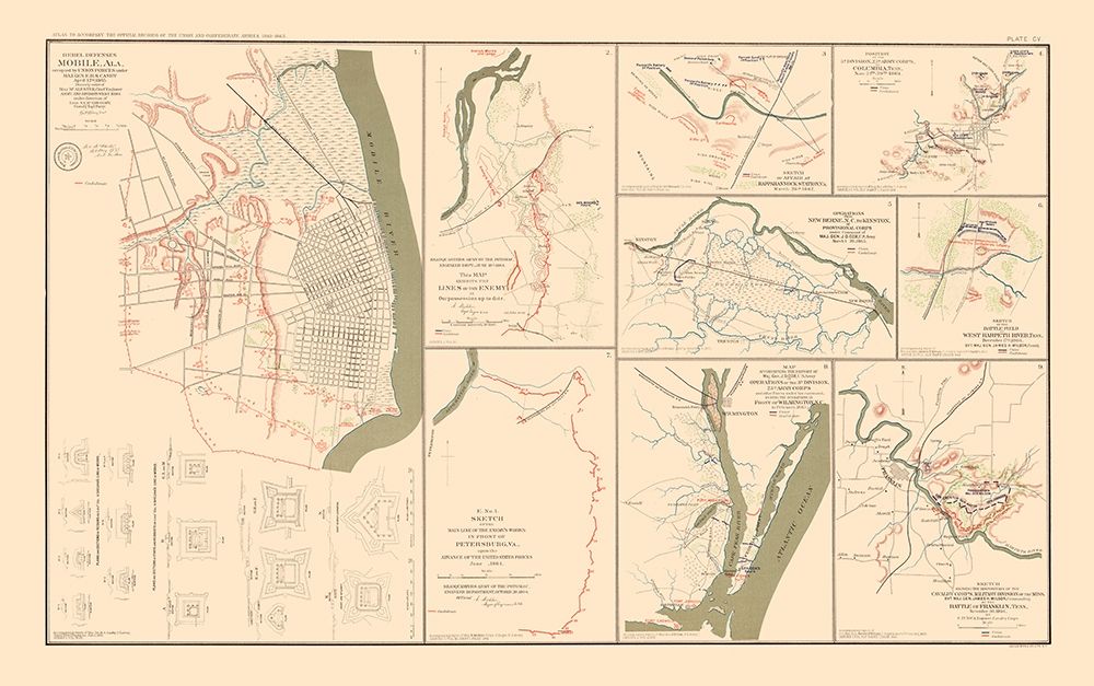 Defenses In Civil War - Bien  1895