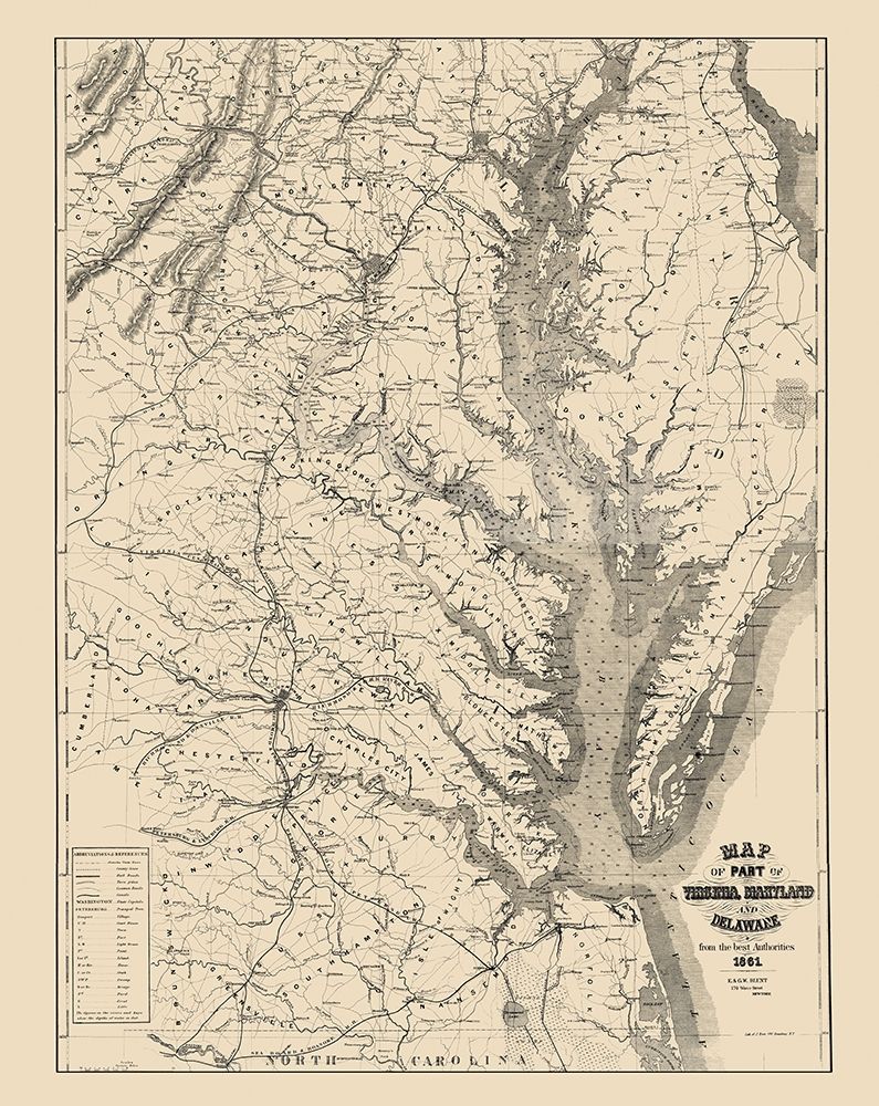 Virginia Maryland Delaware - Blunt 1861