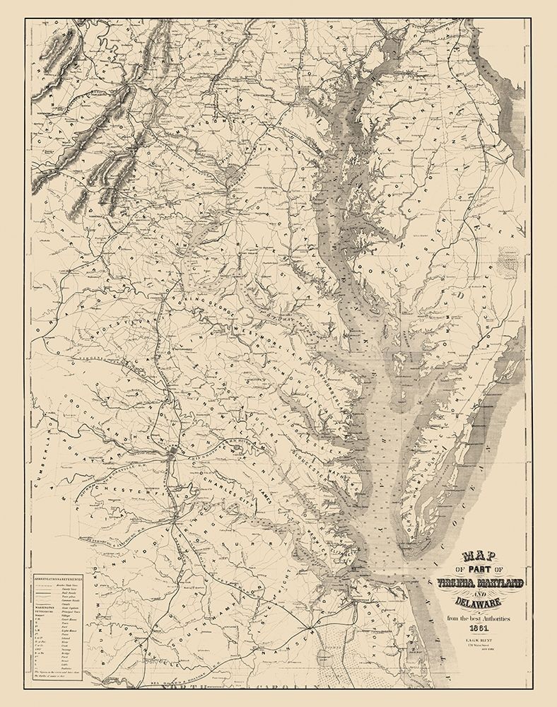 Virginia Maryland Delaware - Blunt 1861