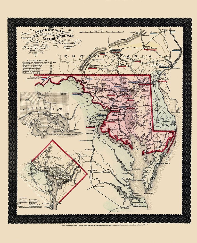 Marlyand Pennsylvania Virginia - Traubel 1861