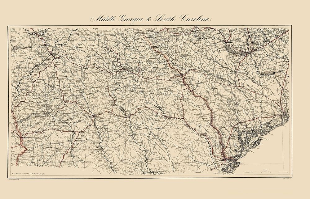 Central Georgia South Carolina - Bache 1865