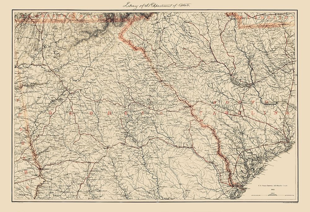 Georgia South Carolina - Bache 1861