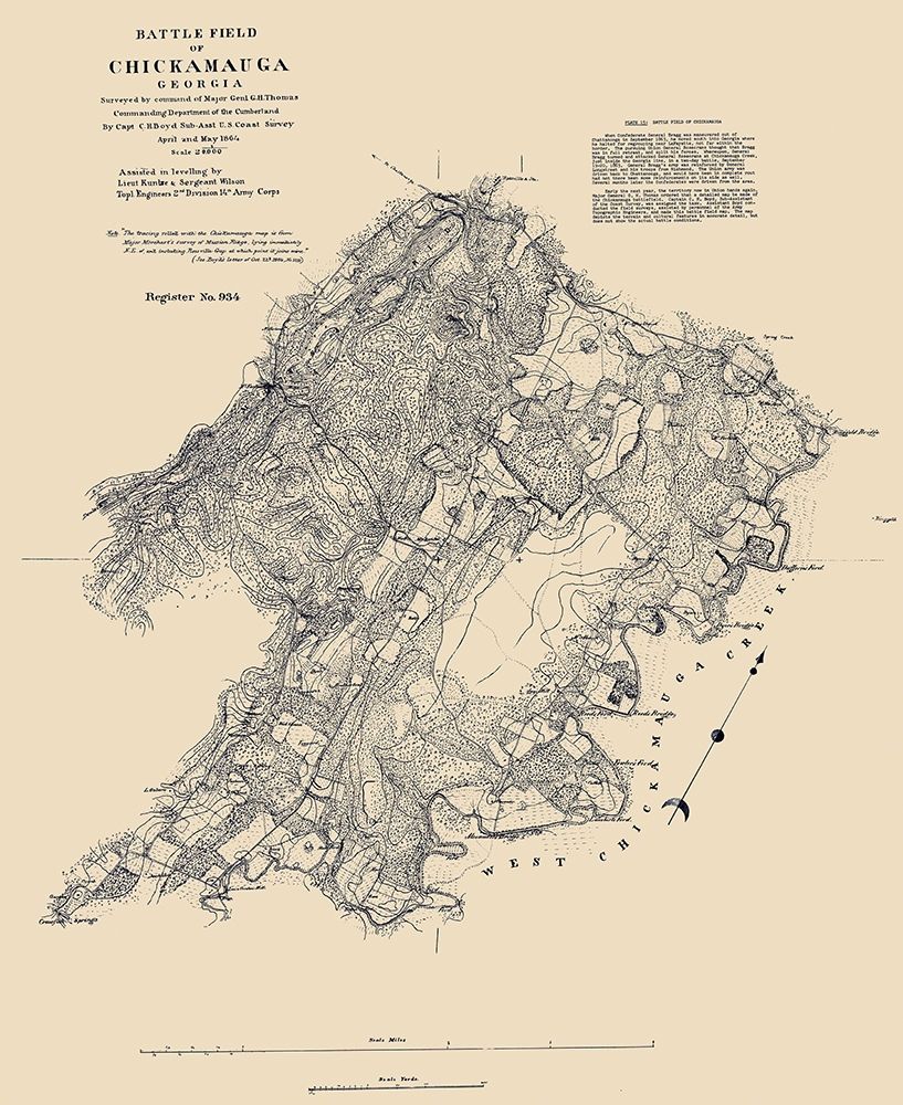 Battlefield of Chickamauga Georgia - Thomas 1864