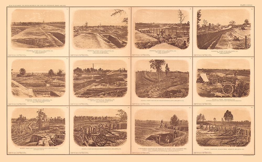 Rebel Forts Atlanta Georgia - Bien 1894