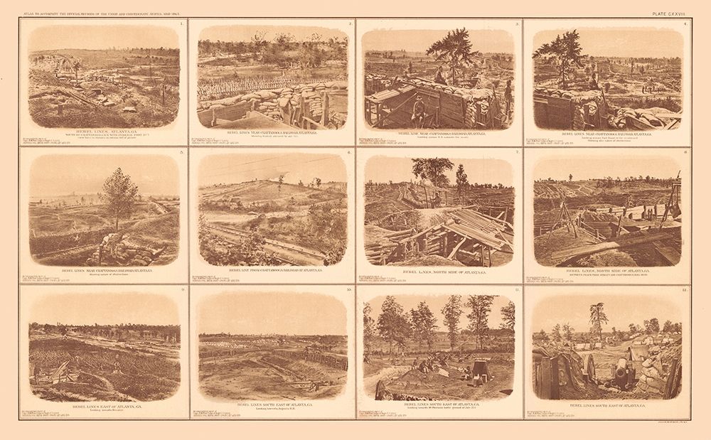 Rebel Lines Atlanta Georgia - Bien 1894