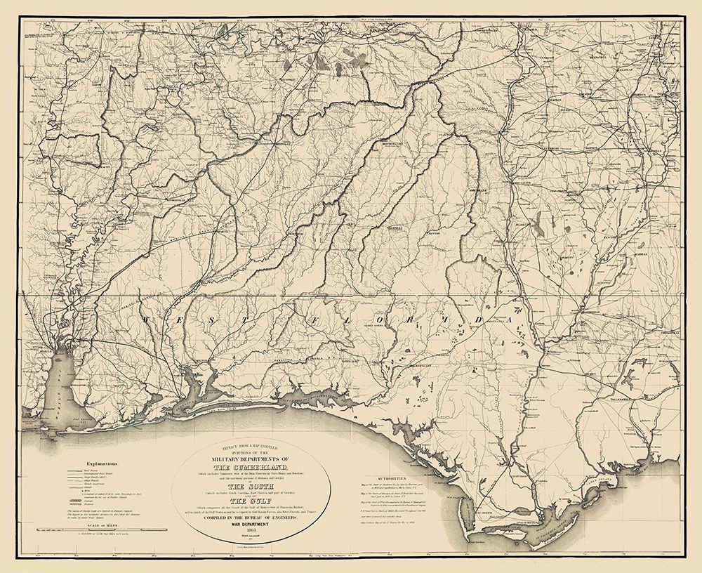 Military Departments of Cumberland - Callahan 1863