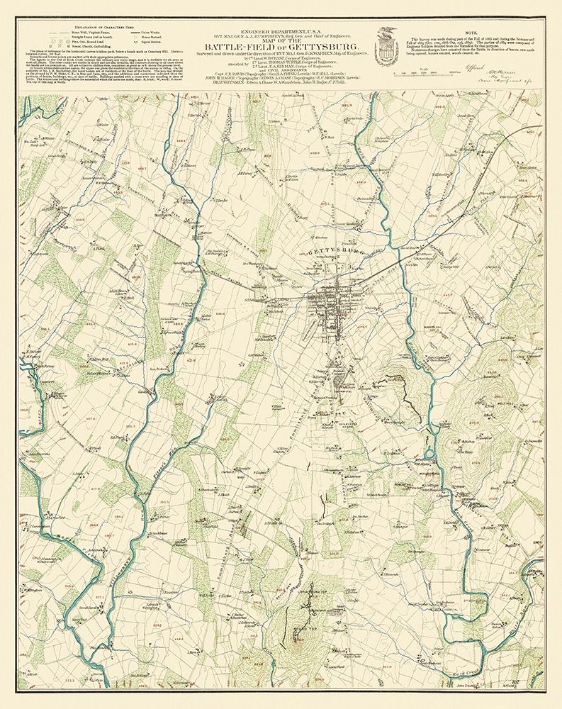 Battlefield of Gettysburg Pennsylvania
