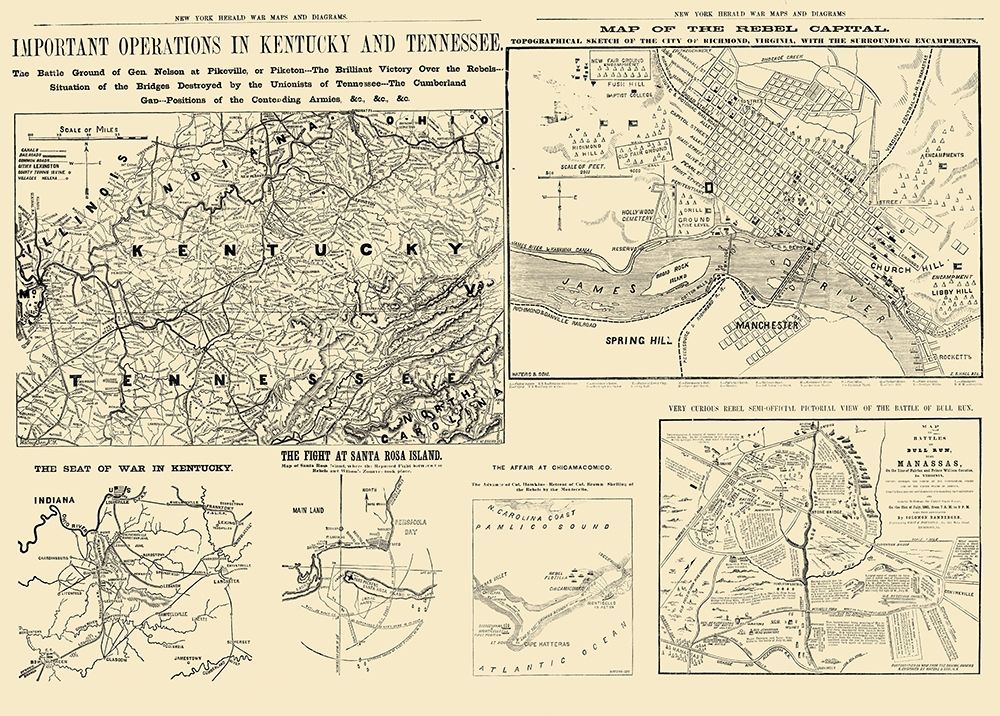 United States War Diagrams - Waters 1861