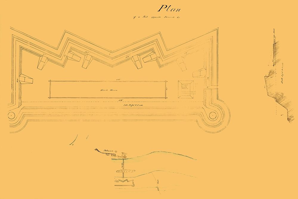 Fort Opposite Paducah Kentucky - 1864