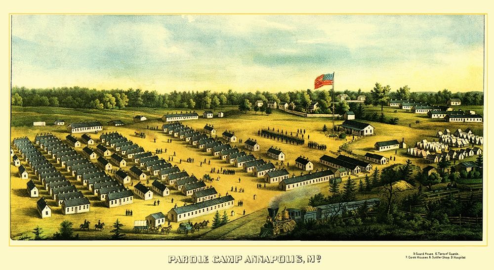 Parole Camp Annapolis Maryland - Sachse 1864