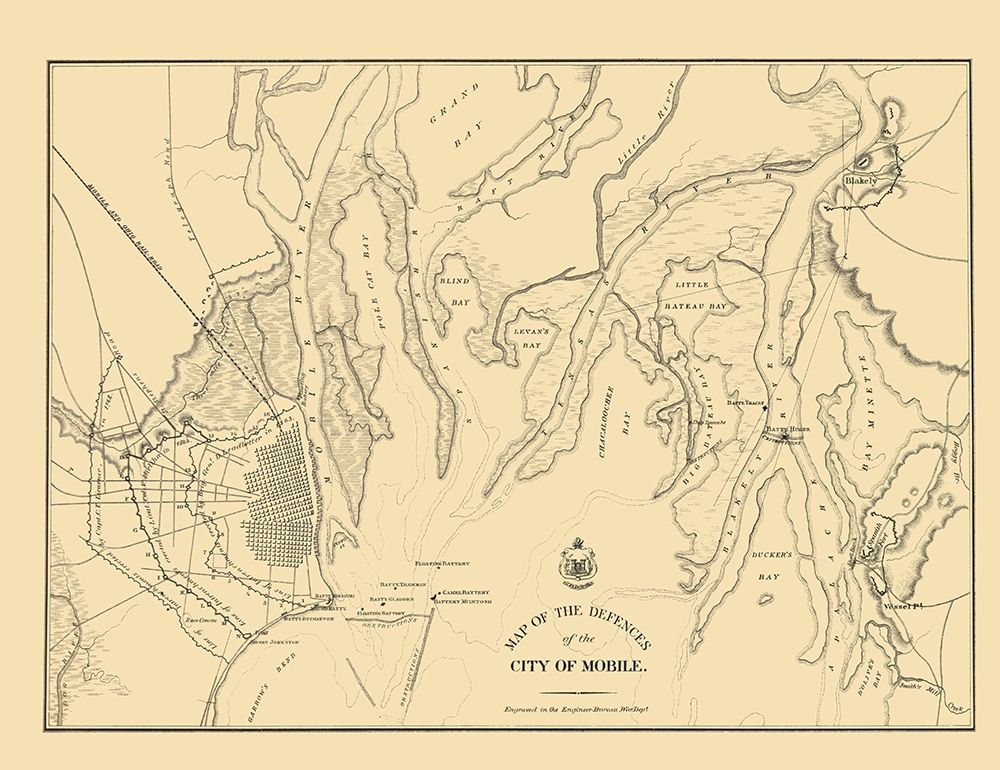 Defences of City of Mobile - Bowen 1866