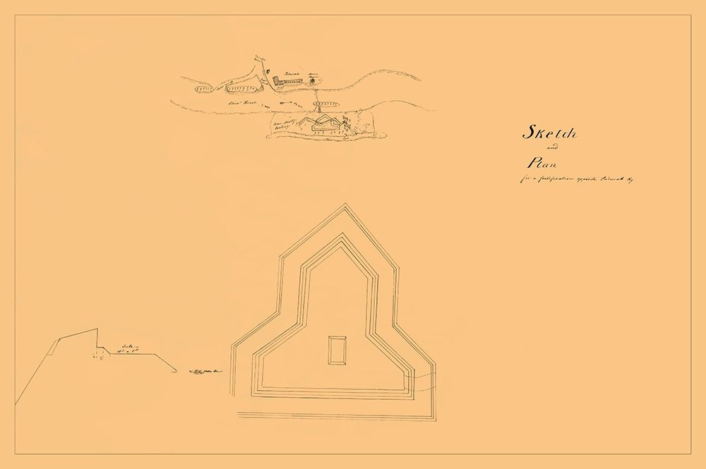 Plan of Fortification Opposite Paducah Kentucky
