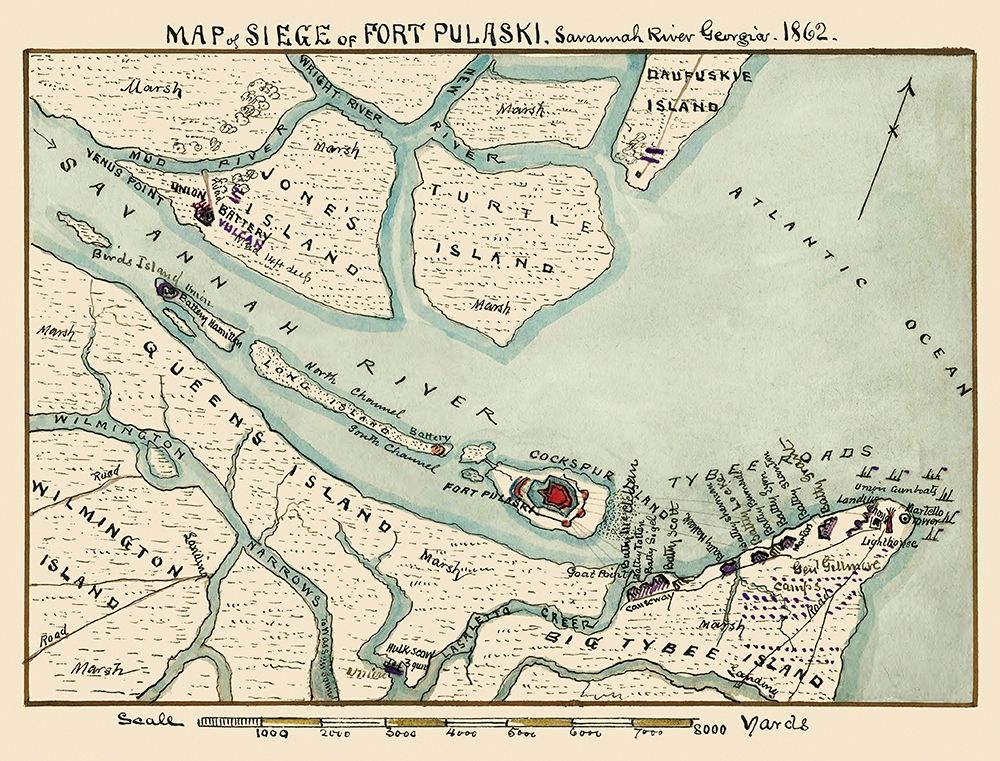 Siege Fort Pulaski Savannah River Georgia