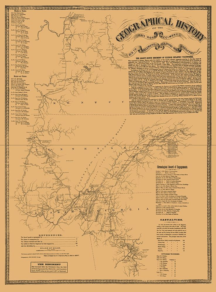Railroad 89th Regiment History - Shober 1860