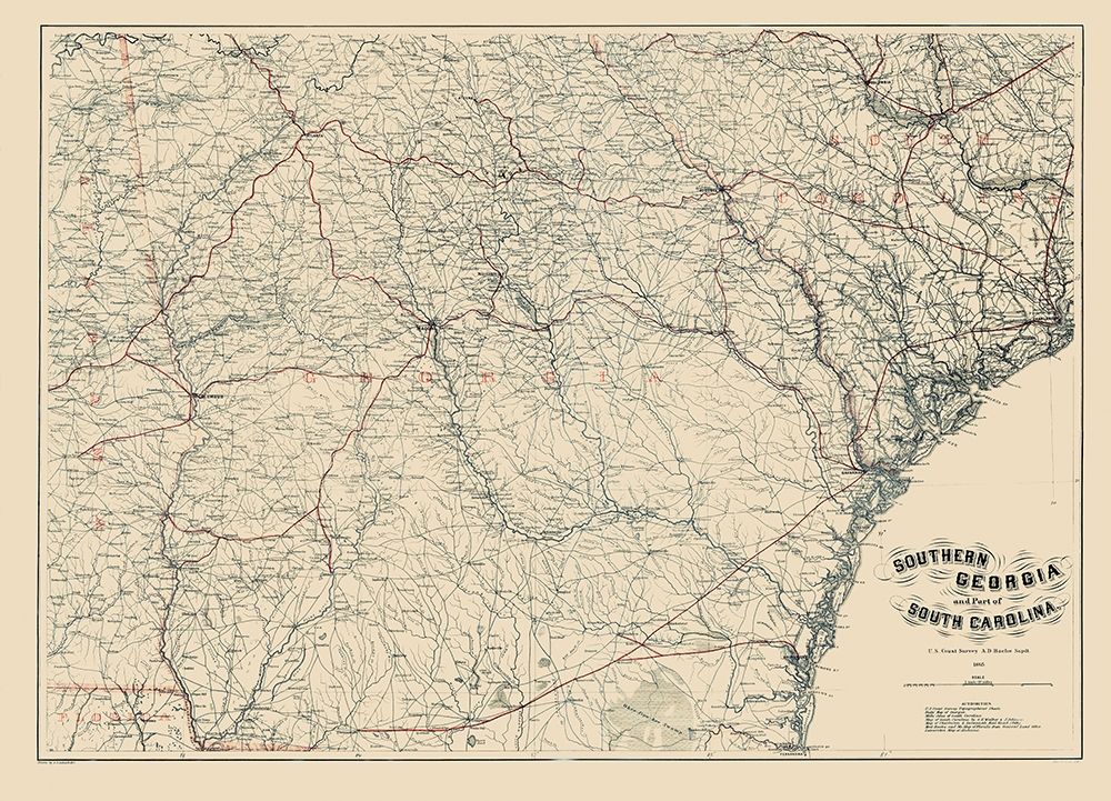 Southern Georgia South Carolina - Bache 1865