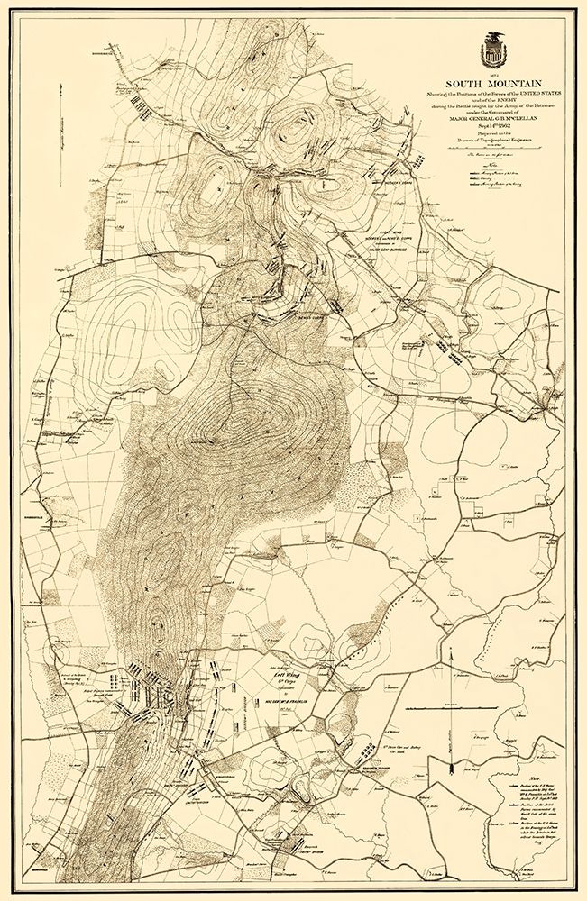 South Mountain Battle - US Army Corps 1872