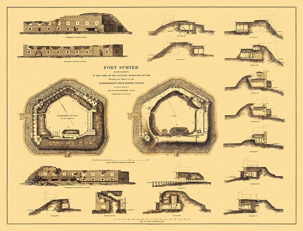 Fort Sumter at Time of Capture - Bien 1865