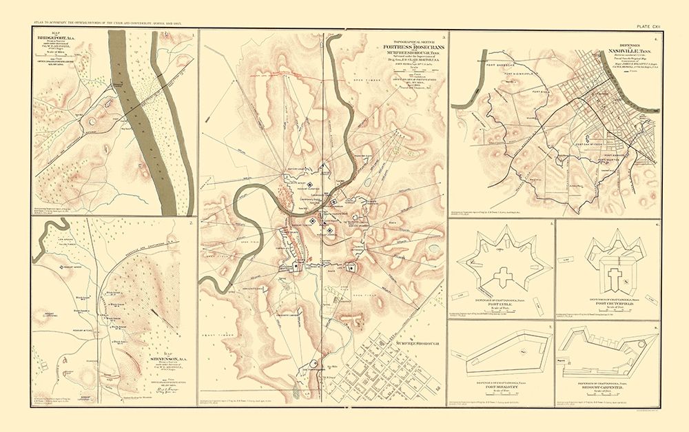 Defenses Forts Tennessee Alabama - Bien 1895