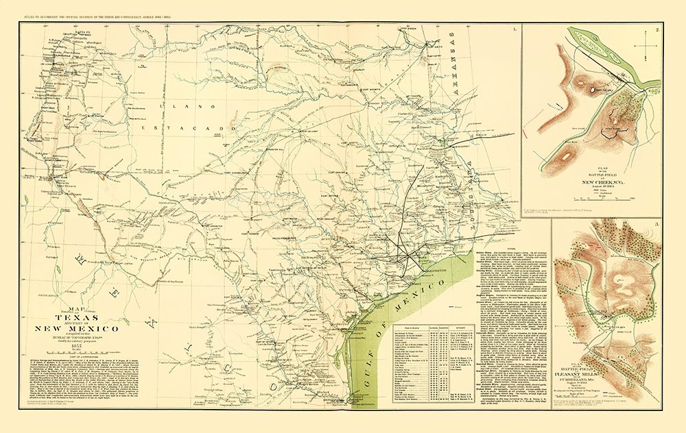 Texas Part of New Mexico - US Army Corps 1857
