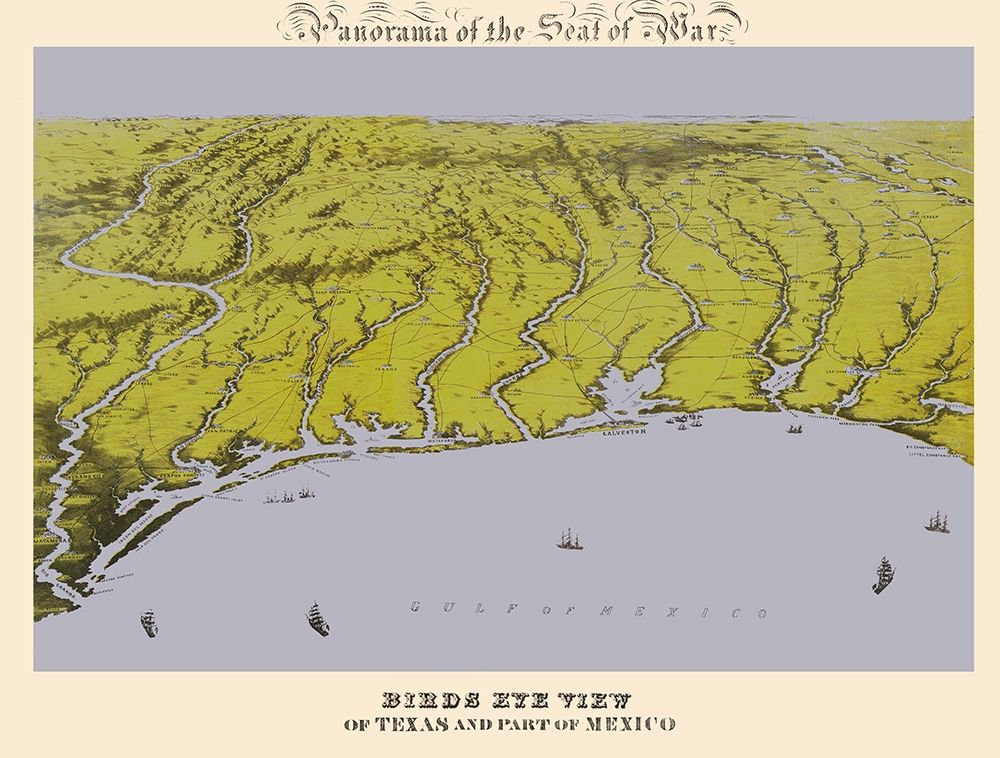 Seat Of War Texas Mexico - Bachmann 1861