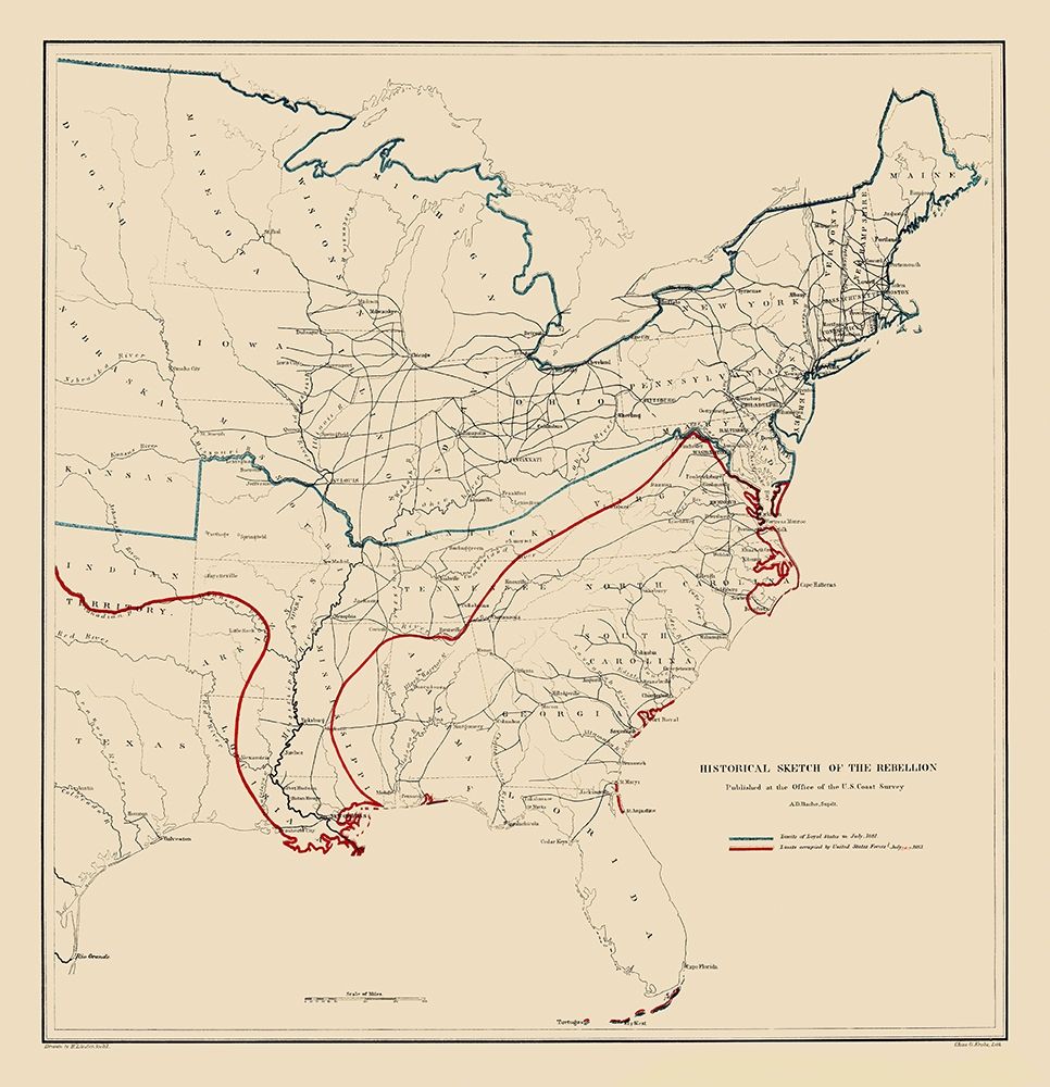 Eastern United States Rebellion - Bache 1863