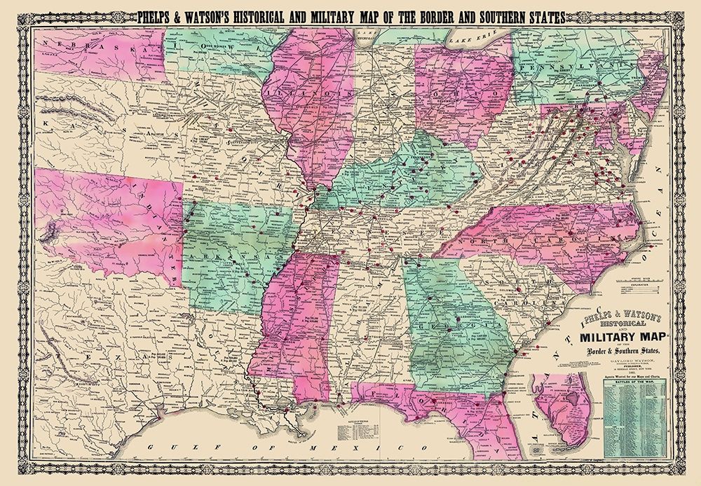 Military Border and Southern States - Phelps 1865