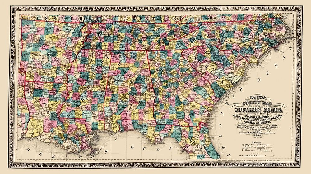 Southern States Railway County - Mendenhall 1864