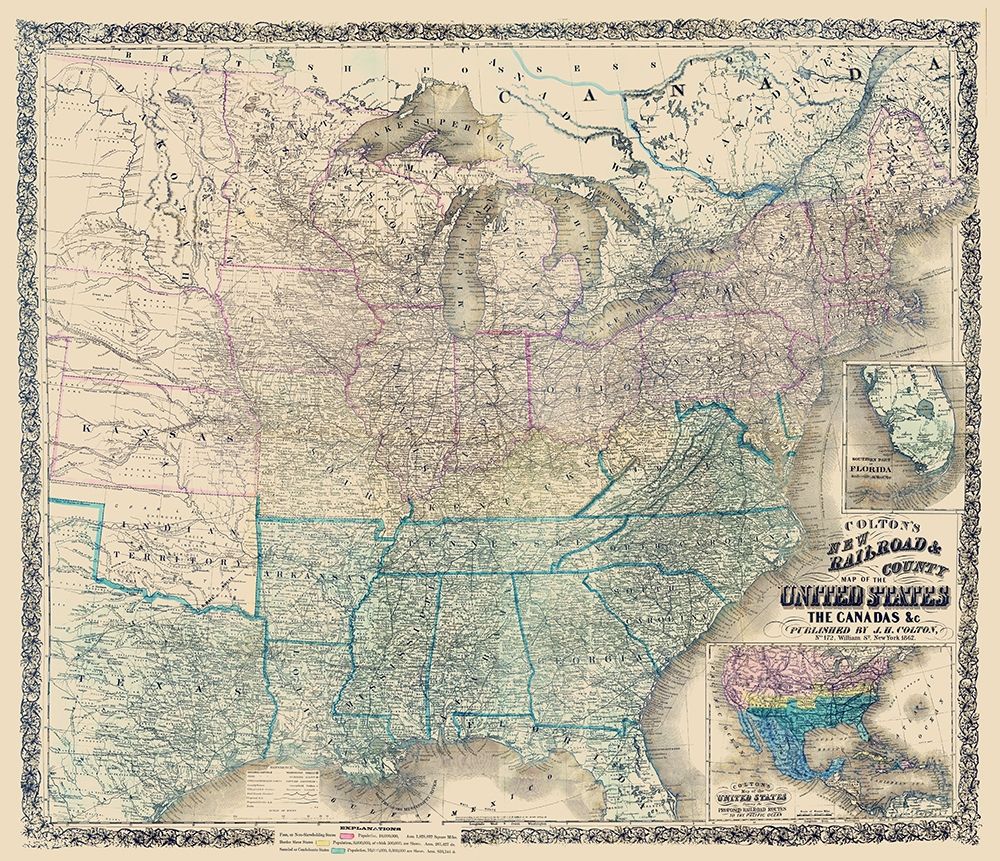 United States Canadas Railroad - Colton 1862