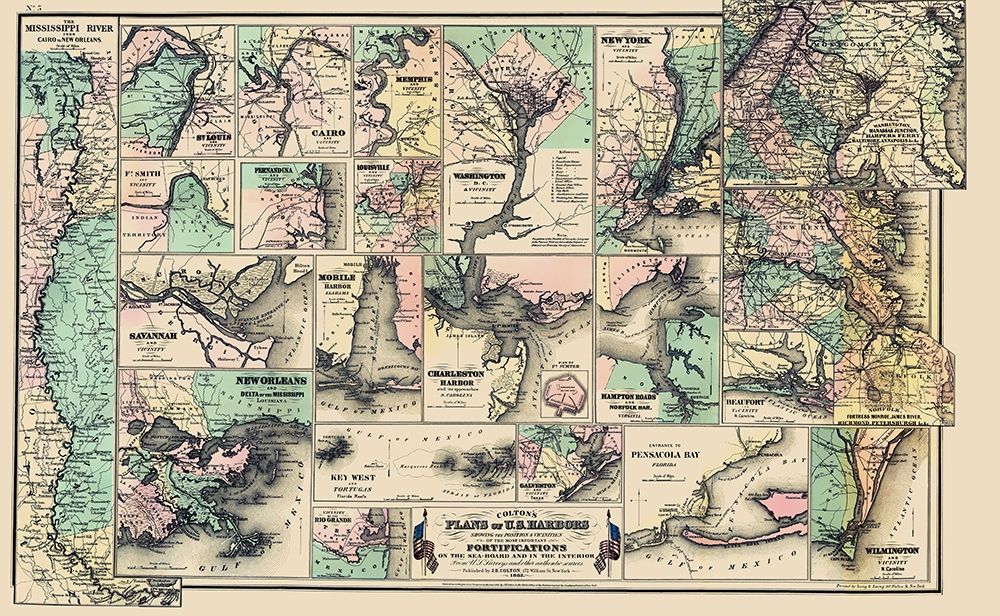United States Harbors Fort Seaboard Interior
